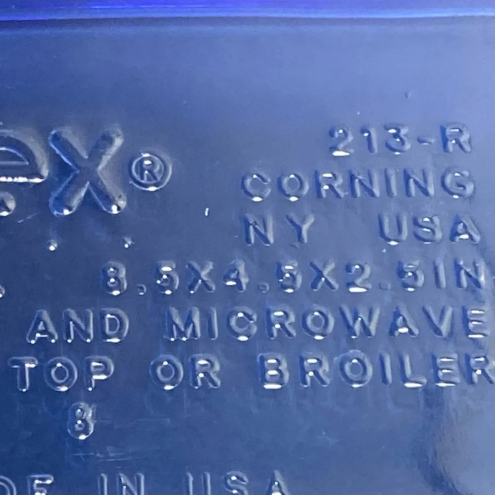Pyrex Cobalt Blue Glass Loaf Pan